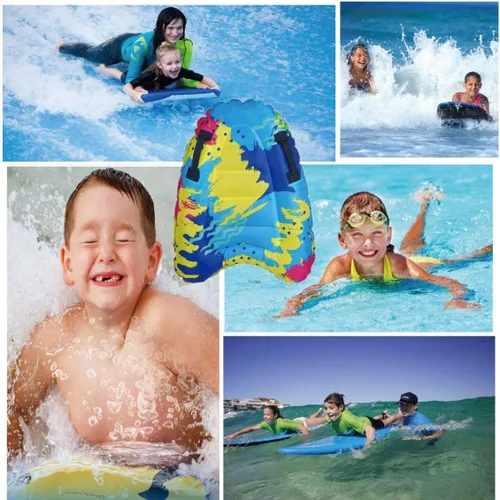 Miniatura 2 de Tablas de Boogie Inflables para Juguetes de Viaje en la Playa, 30" Tabla de Surf Corporal con Deslizamiento de Lona para Parque Acuático con Asas