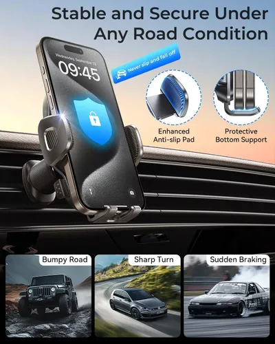 Miniatura 5 de MRGLAS Soportes de teléfono mejorados para tu automóvil con clip de gancho de metal, práctico soporte de teléfono celular para ventilación de aire