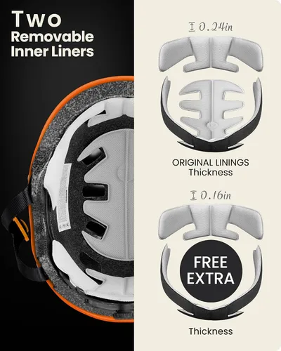 Miniatura 3 de OutdoorMaster - Casco de patineta y ciclismo, dos forros extraíbles, ventilación, para varios deportes, scooter, patinaje en línea, patinaje