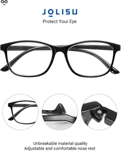 Miniatura 5 de JOLISU 5-Pack Ultra-Light Slim Frames Reading Glasses for Women - Readers for Women, Spring Hinges and Blue Light Protection