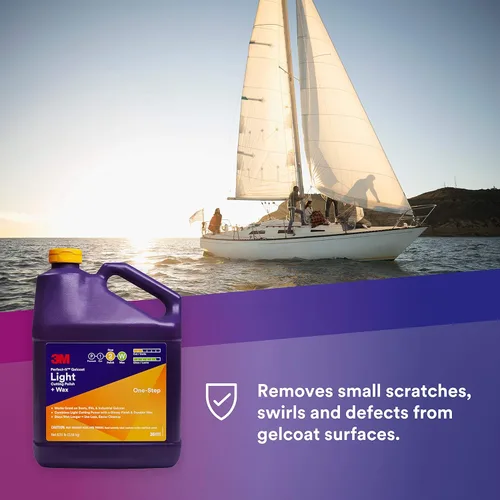 Miniatura 2 de 3M Perfect-It Gelcoat Pulimento de Corte Ligero + Cera, 36111, 1 galón, proceso de un solo paso, elimina arañazos y remolinos, removedor