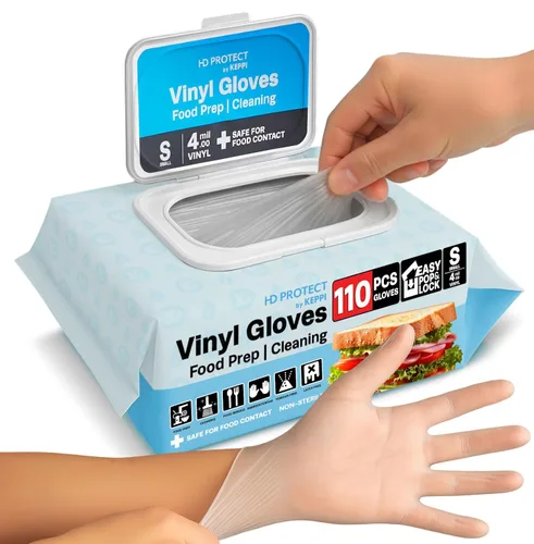 Miniatura 10 de Keppi 100 unidades de guantes desechables - libres de BPA y látex - guantes desechables sin látex - para manejo de alimentos - seguros para Guantes