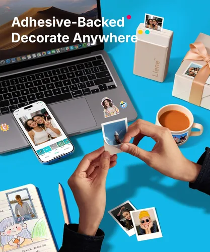 Miniatura 3 de Liene Pearl N200 Pro - Impresora fotográfica portátil AI, mini impresora instantánea para iPhone Smartphone, sublimación de tinte térmico