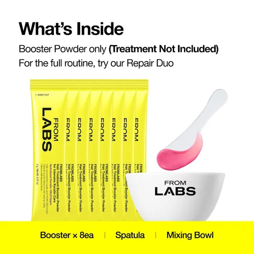 Miniatura 3 de FROMLABS Polvo Potenciador de Tratamiento Capilar para Cuidado Intensivo de Queratina, Mezclar con FROMLABS Tratamiento de Reparación Capilar