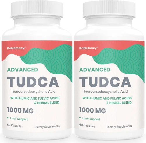 Miniatura 9 de KoNefancy TUDCA Suplementos hepáticos de 1000 mg de sales biliares para desintoxicación hepática, mezcla de hierbas de cardo mariano con ácido