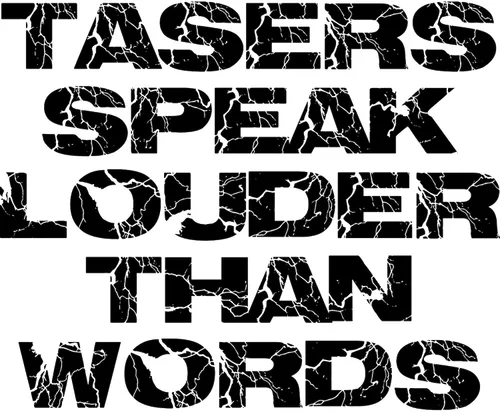 CafePress Tasers Speak Louder Than Words Sticker (Bumper 10 10"x3" Rectangle Bumper Sticker Car Decal (10 Pack)