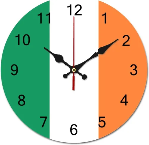 Miniatura 13 de The Flag of Cashmir - Reloj decorativo patriótico, funciona con pilas, 9 pulgadas, silencioso, sin tictac, números arábigos, decoración moderna
