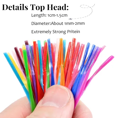 Miniatura 3 de Extensiones de cabello arcoíris, 100 unidades de rayas de cabello de colores para niñas y mujeres, extensiones sintéticas rectas de 20 pulgadas