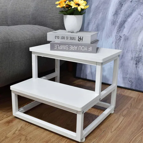 Miniatura 10 de YAKANJ Taburete Escalón, Taburete Escalón de Madera Resistente para Adultos Niños Pequeños, Taburete de Pie Resistente y Estable para Cocina Baño