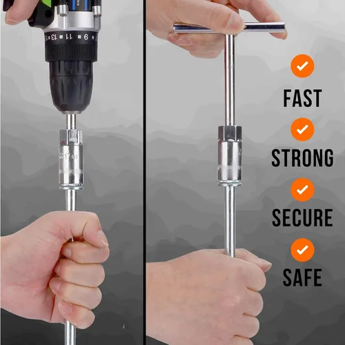 Miniatura 4 de Anclajes para Trampolín de Viento Fuerte Heavy Duty de 12" Juego de 4/6/8 con Correas, Broca de Taladro - Kit de Anclaje para Trampolín - Anclajes