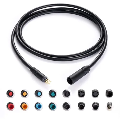 Miniatura 8 de Cable de extensión de 2 pines, 3 pines, 4 pines, 5 pines, 6 pines, 8 pines, 9 pines, enchufe impermeable funciona para luz de bicicleta eléctrica