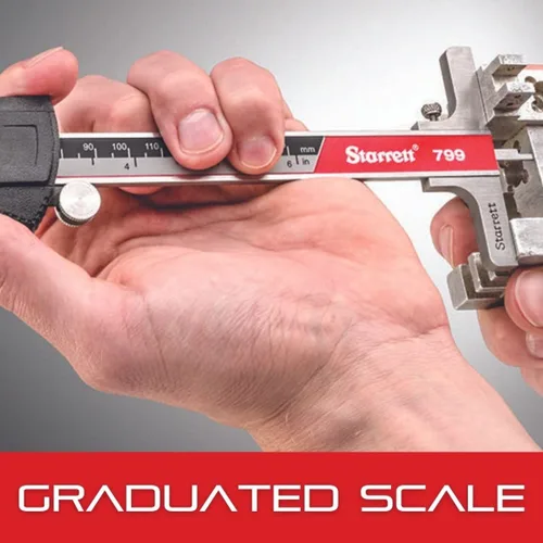 Miniatura 4 de Starrett Calibre de deslizamiento electrónico de acero inoxidable IP67 - Rango de 0-12", resolución de 0.0005", pantalla LCD, ajuste fino, bloqueo
