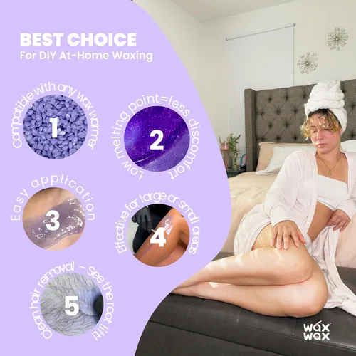 Miniatura 6 de Wax Wax Cuentas de cera dura de orquídea, cera facial para piel ultra sensible, sin colofonia, hipoalergénica, sin tiras, cuentas de cera de bajo