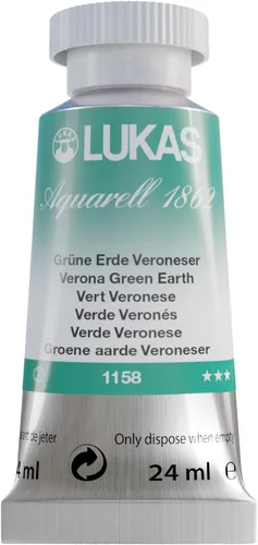 Miniatura 20 de Lukas 1862 Aquarell Artists' - Tubos de acuarela para artistas, color cian (primario), 0.8 fl oz, pintura de acuarela vibrante de grado profesional