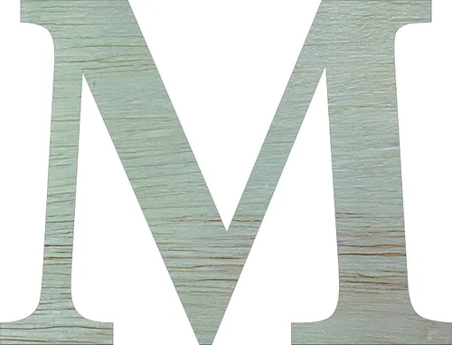 Miniatura 22 de Letras de madera para colgar en la pared de 15 pulgadas B Times New Roman Font, decoración de madera DIY Shape Letter, encantador cuarto de bebé sin