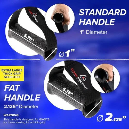 Miniatura 3 de Core Prodigy Asas de ejercicio resistentes - Accesorios de agarre para poleas de máquinas de cable, equipos de gimnasio, bandas de resistencia