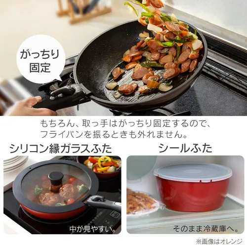 Miniatura 5 de Iris Ohyama H-IS-SE6 - Juego de sartenes y ollas, compatible con estufas de inducción y gas, juego de 6 piezas, revestimiento de diamante, sartén