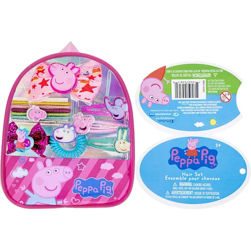 Miniatura 9 de Peppa Pig - Mochila Townley Girl Bolsa de regalo de maquillaje cosmético incluye accesorios para el cabello y mochila de PVC impresa para niños