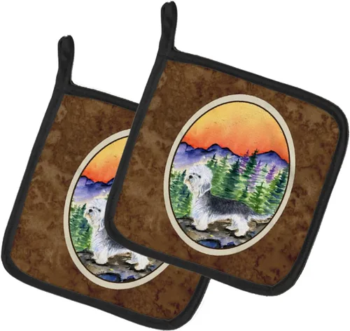 Miniatura 221 de Caroline's Treasures SS8617PTHD - Juego de soportes para ollas de cocina resistentes al calor, almohadillas calientes para horno para cocinar, Husky