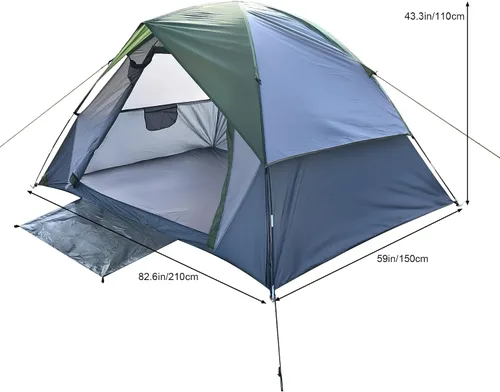 Miniatura 3 de Tienda de campaña al aire libre para 2 personas, impermeable, doble capa, resistente al viento, se puede utilizar para senderismo al aire libre