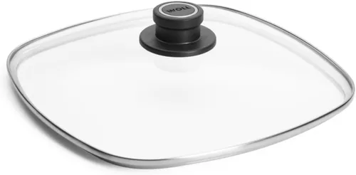 Miniatura 9 de Woll Vidrio templado con borde de acero inoxidable y perilla ventilada tapa redonda, 11 3/4 pulgadas, transparente