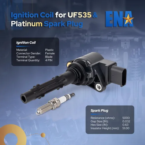 Miniatura 4 de ENA Paquete de 6 bobinas de encendido UF535 y 95983 bujías de iridio 2.5L 3.0L 3.5L V6 compatibles con Mercedes-Benz C230 C280 C300 C350 CLK350 E350