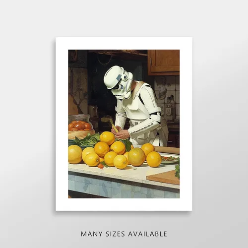 Miniatura 6 de Impresiones de Arte para Cocina de Star Wars - Impresión Giclée de Arte Fino Premium - Póster de Impresión Estético de Darth Vader Boba Fett Yoda