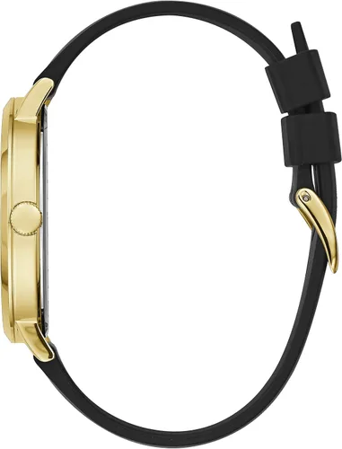 Miniatura 2 de GUESS Reloj analógico de cuarzo clásico para hombre con correa de silicona W1161G1 negro correa Negro - Correa