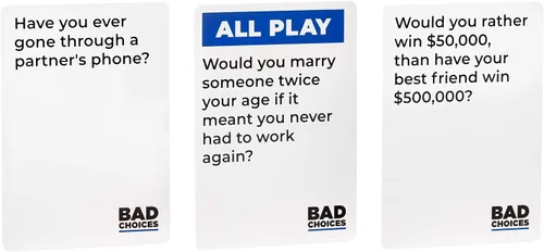 Miniatura 5 de BAD CHOICES Juego de fiesta + set de After Dark – Divertido juego de cartas para adultos para amigos y noche de juegos Divertido juego de mesa