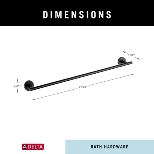Miniatura 7 de Delta Faucet 75935-SS Trinsic – Gancho para bata, acero inoxidable Negro mate