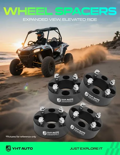 Miniatura 2 de YHTAUTO 4 piezas de espaciadores de rueda 4X110mm 2 pulgadas compatibles con modelos Honda, Yamaha, Suzuki, Bombardier, Kawasaki, espaciadores