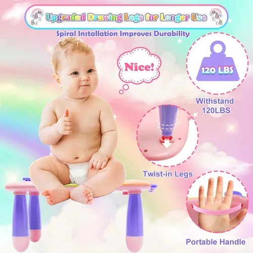 Miniatura 5 de Juguetes para niños pequeños 3, tablero de dibujo magnético juguetes para bebés, juguete de escritura y garabatos para niños pequeños, juguete