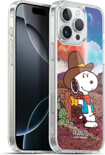 Miniatura 183 de Head Case Designs Funda de gel con licencia oficial de Peanuts Nebula Cactus Needles Snoopy Space Cowboy [protección de grado militar] compatible