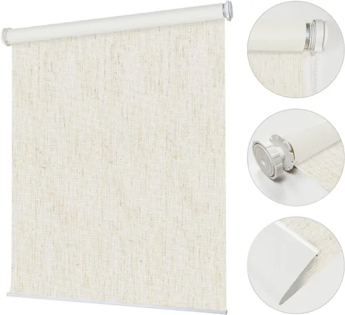 Miniatura 6 de Persianas enrollables opacas de montaje interior sin taladro, persianas de ventana de alta calidad, protección UV, fácil de instalar, para oficina