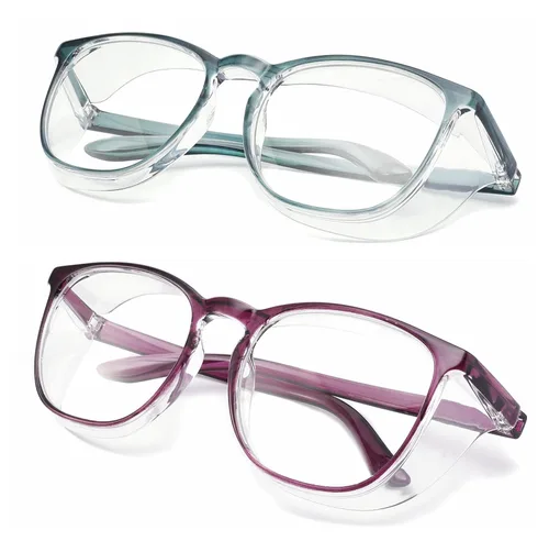 Miniatura 31 de Alsenor Gafas de seguridad antiniebla, gafas protectoras con bloqueo de luz azul, antipolvo, protección UV, para hombres y mujeres (jade)