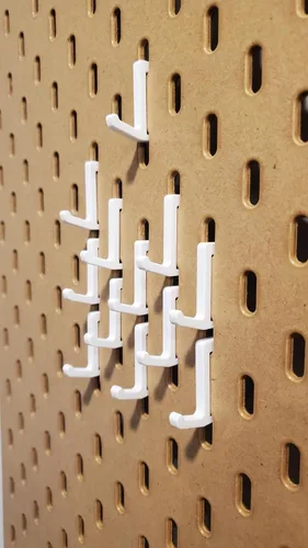 Miniatura 5 de Paquete de ganchos para tablero de clavijas 'Just Hanging', compatibles con tablero de clavijas IKEA SKADIS, gancho de exhibición SKADIS
