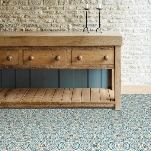 Miniatura 11 de FloorPops FP2477 Fontaine - Azulejos de suelo Peel & Stick, color azul