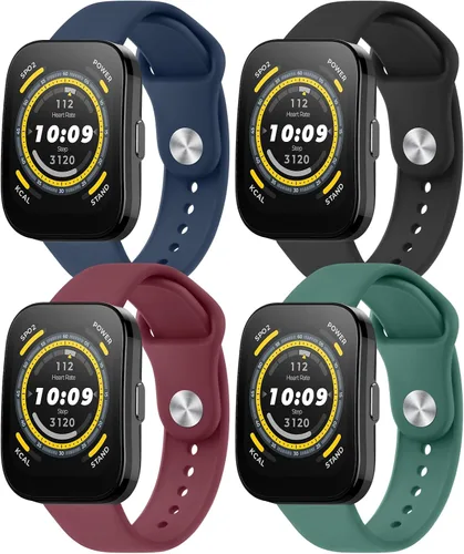 Meliya Correa para Amazfit Bip 5 bandas para mujeres, hombres, mujeres y hombres, correa deportiva ajustable de silicona suave de 0.866 pulgadas de