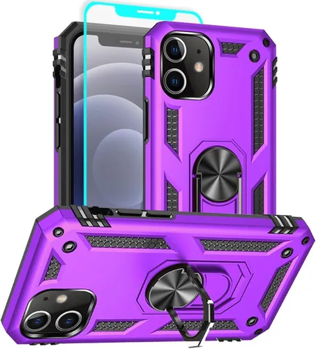 Miniatura 21 de Funda para iPhone 13, iPhone 13, [grado militar de 16 pies probada en caídas], anillo protector a prueba de golpes para iPhone 13, azul