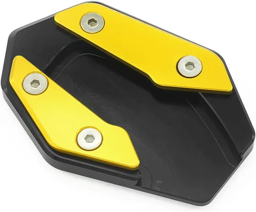 Miniatura 8 de Soporte lateral para motocicleta para YZF R3 R25 MT03 MT25 2019-2022 Soporte de extensión de placa de soporte para pie Placa de ampliación (negro)