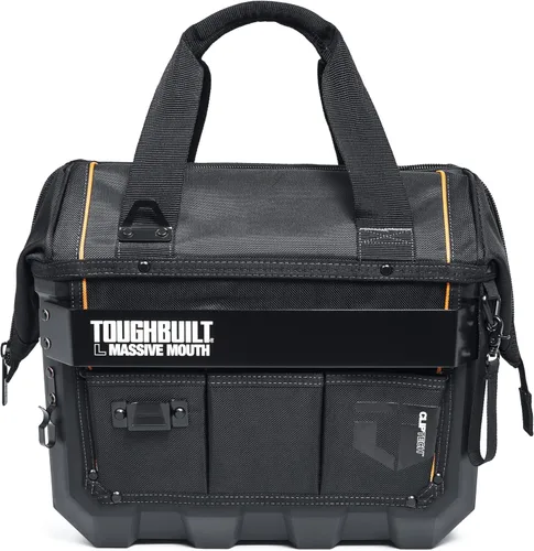 Miniatura 2 de ToughBuilt ClipTech Series - Bolsa de herramientas de boca masiva de 16 pulgadas, bolsa de herramientas de gran apertura resistente con construcción