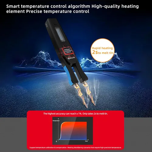Miniatura 4 de SEQURE HT140 - Kit de soldador de pinzas calientes portátiles 2 en 1, calentamiento rápido en 2s, 122-932 ℉, 3 temperaturas preestablecidas