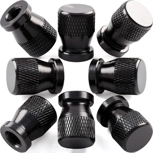 Miniatura 28 de 4 piezas de tapas de válvula de rueda con forma de punta, válvula de rueda de aleación de aluminio con punta, tapas de aire universales a prueba