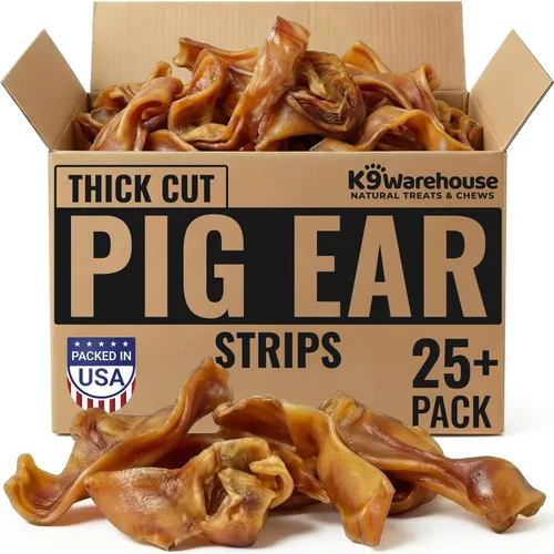 K9warehouse Orejas de cerdo para perros, a granel natural, tiras de orejas 100% de cerdo para perros, alternativa a los masticables de cuero crudo,