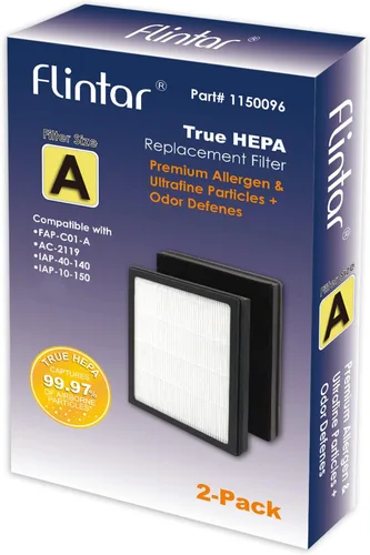 Miniatura 6 de Filtro de repuesto HEPA verdadero tipo A, compatible con Filtrete FAP-C01-A e IDYLIS AC-2119, IAP-10-100, IAPC-40-140, IAP-10-150, Parte #1150096