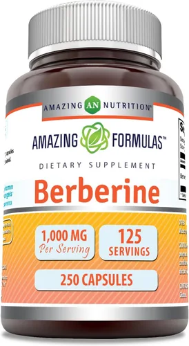 Miniatura 5 de Amazing Formulas Berberina 1000mg por porción 120 Cápsulas Suplemento Sin OMG Sin gluten Fabricado en EE. UU