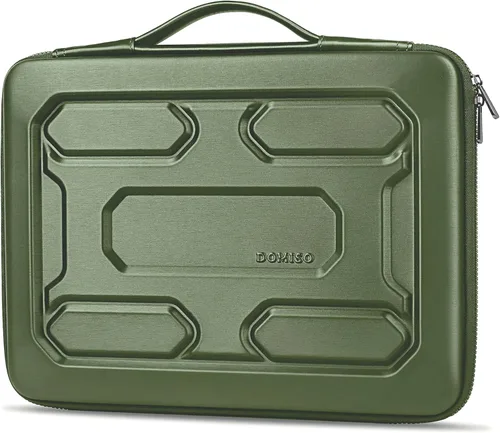 Miniatura 14 de DOMISO Funda para laptop de 13.3 pulgadas con asa, bolsa para computadora a prueba de golpes, funda protectora impermeable EVA para portátiles