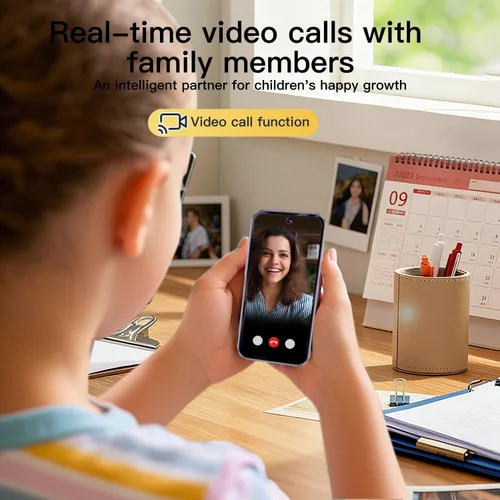 Miniatura 2 de Mini teléfono para niños, teléfono infantil desbloqueado, pantalla táctil HD de 3.88 pulgadas, 4G, doble SIM, identificación facial, Android 12