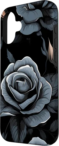 Miniatura 2 de Black Rose Floral Flower Case for iPhone 16