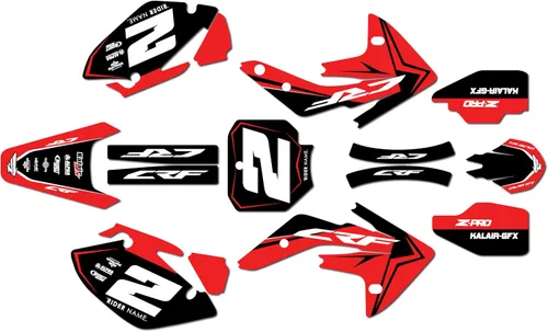 Miniatura 3 de Kit de gráficos para Honda CRF150R (2007-2023) Serie Lightning azul 9 mil - Easy Go - Calcomanías para motocicleta Dirt Pit Bike Motocicleta